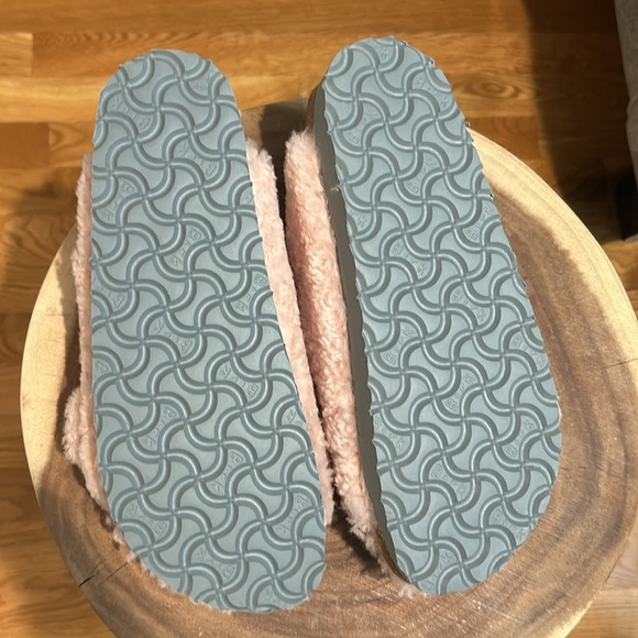 Birkenstock Arizona Big Buckle Shearling Slide Sandal Teddy Crystal Rose Size 39 - Picture 4 of 9